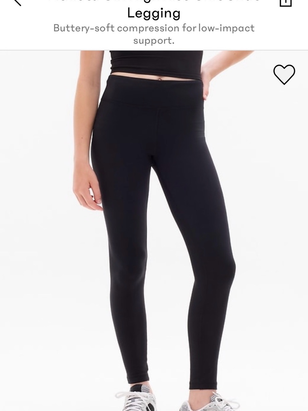Athleta Girls' Black High-Waist Leggings